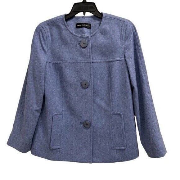 Dana Buchanan Wool Work Blazer Blue Women’s Size 8 - Picture 1 of 10
